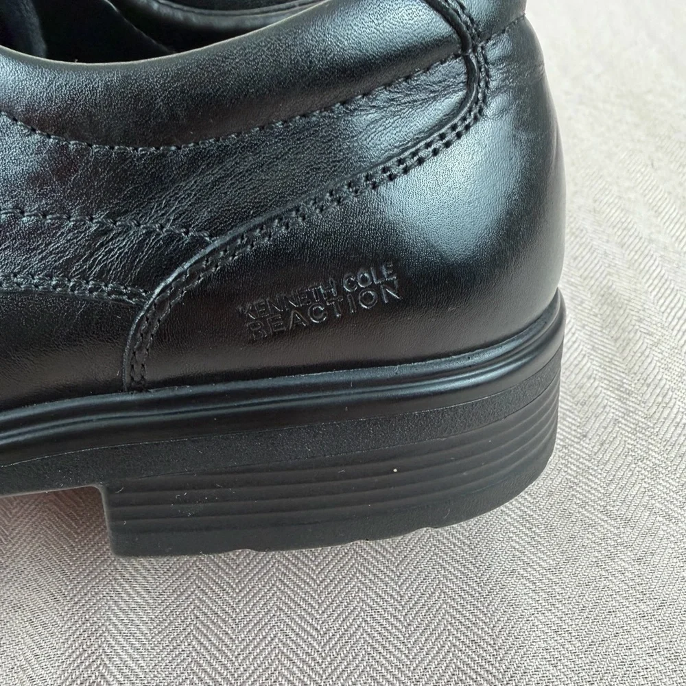 Kenneth Cole Reaction Stand Out Black Leather‎ Oxford Men’s Dress Shoes Size 8.5